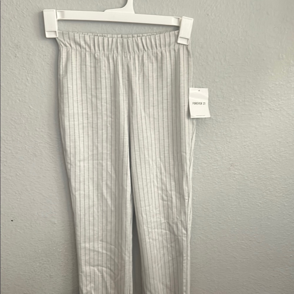Striped White Pants